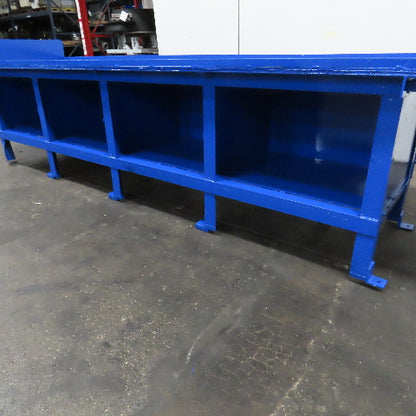 42" x 187" x 37" Tall Steel Top Work Assembly Maintenance Bench Table W/ Storage