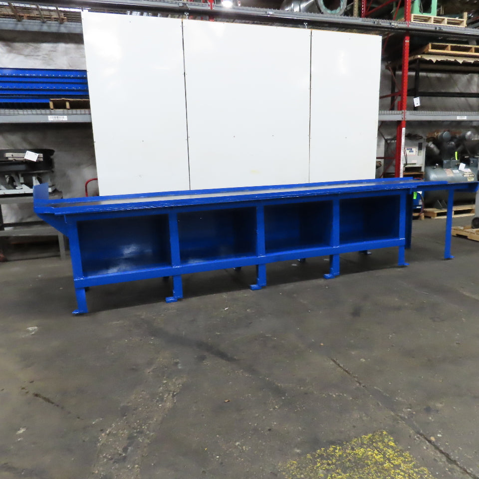 42" x 187" x 37" Tall Steel Top Work Assembly Maintenance Bench Table W/ Storage