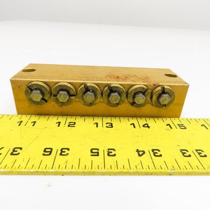 6 Way Lubrication Metering Manifold 1/4" NPT
