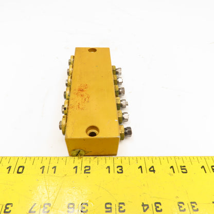 6 Way Lubrication Metering Manifold 1/4" NPT