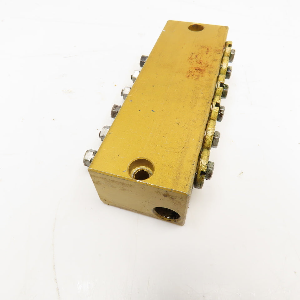 6 Way Lubrication Metering Manifold 1/4" NPT