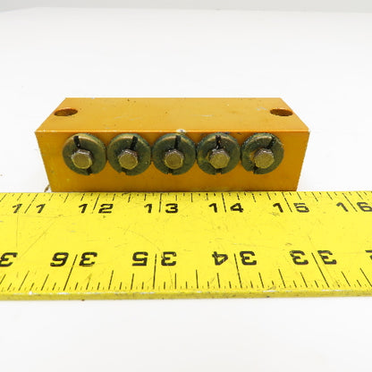 5 Way Lubrication Metering Manifold 1/4" NPT