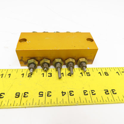 5 Way Lubrication Metering Manifold 1/4" NPT