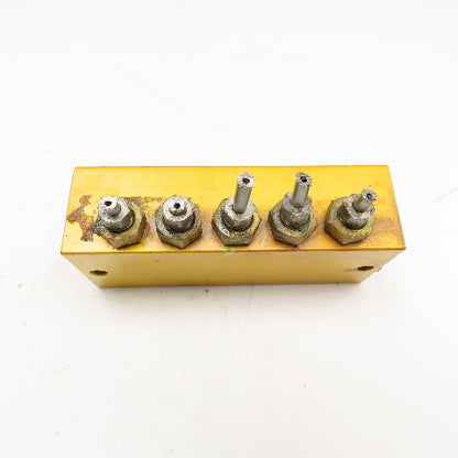 5 Way Lubrication Metering Manifold 1/4" NPT