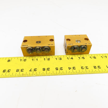 2 Way & 3 Way Lubrication Metering Manifold 1/4" NPT Lot Of 2