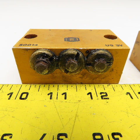 2 Way & 3 Way Lubrication Metering Manifold 1/4" NPT Lot Of 2