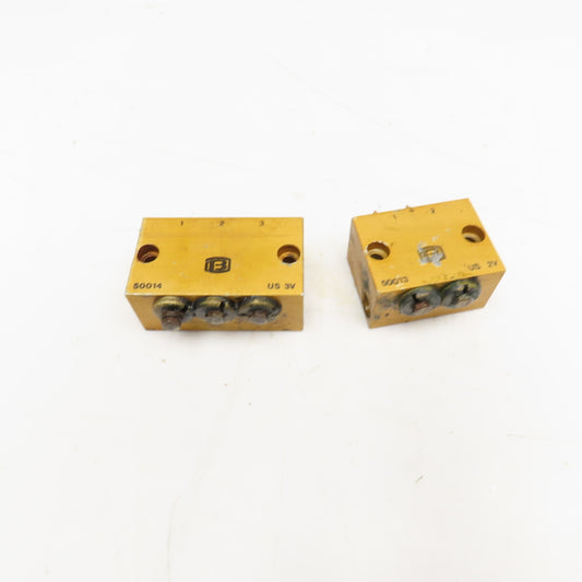 2 Way & 3 Way Lubrication Metering Manifold 1/4" NPT Lot Of 2