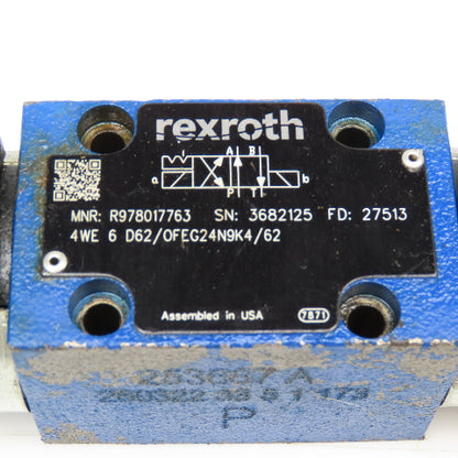 Rexroth 4WE 6 D62/OFEG24N9K4/62 4/2 Position Double Solenoid Valve 24VDC