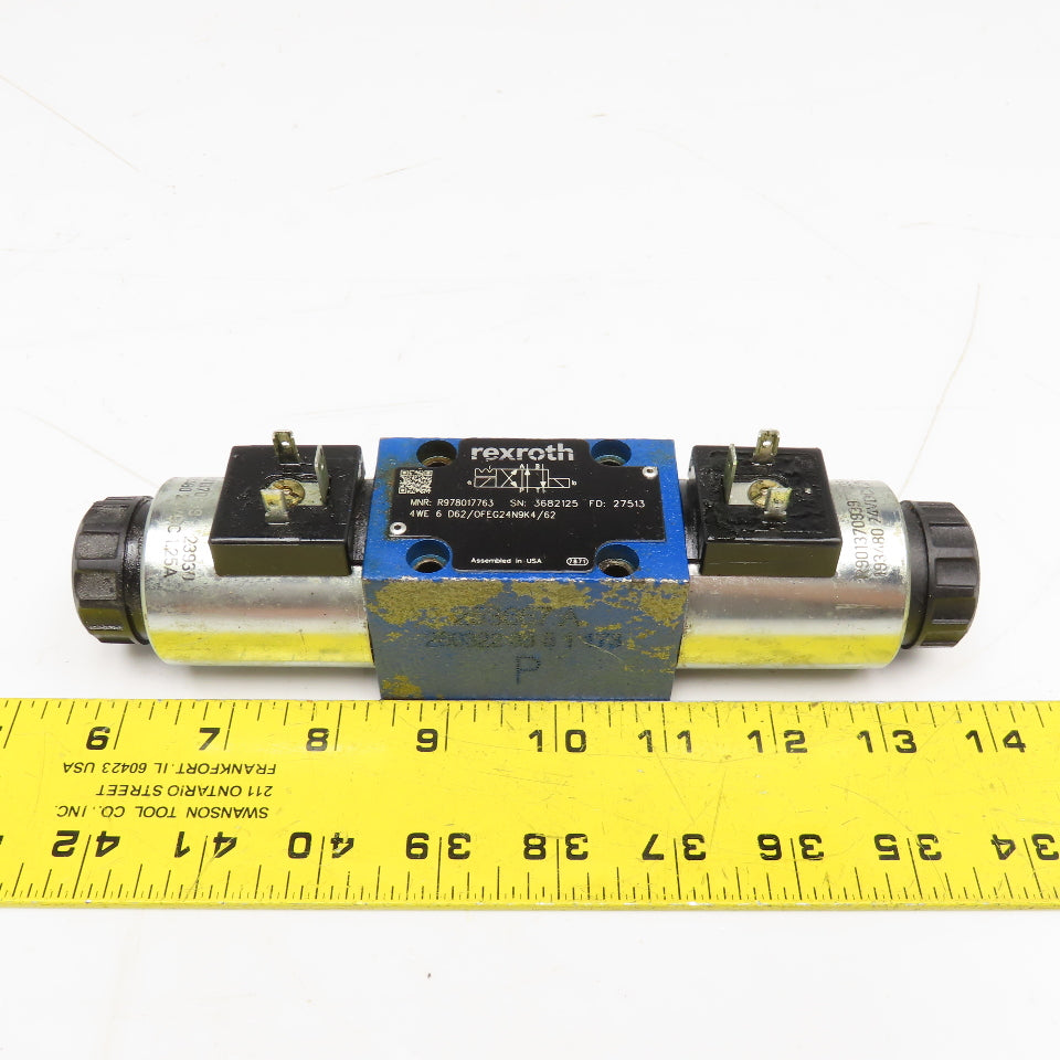Rexroth 4WE 6 D62/OFEG24N9K4/62 4/2 Position Double Solenoid Valve 24VDC