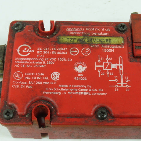 Schmersal TZFWS 24VDC/96 Safety Interlock Switch