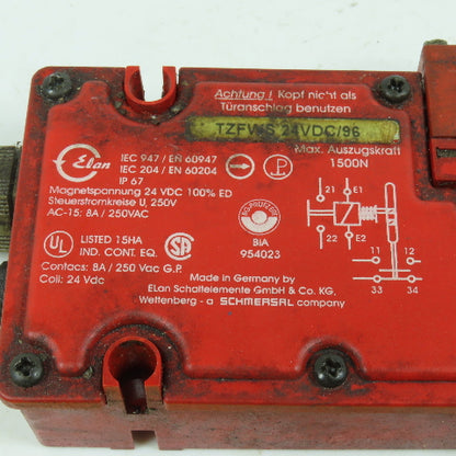 Schmersal TZFWS 24VDC/96 Safety Interlock Switch