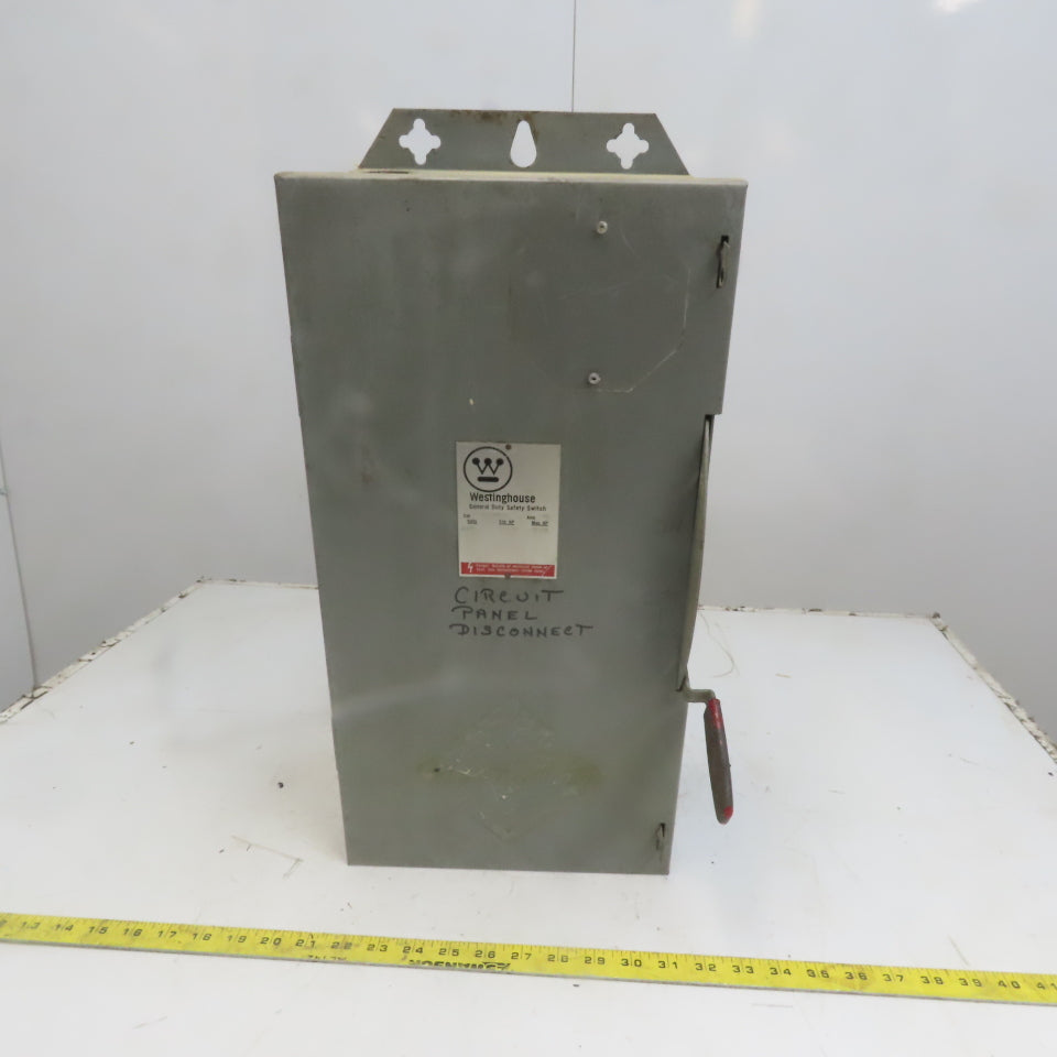 Westinghouse Bryant GFN423N 100A 240V 3 Pole Fusible Safety Disconnect Switch