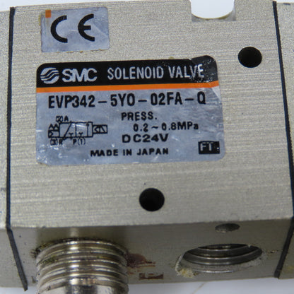 SMC EVP342-5Y0-02FA-Q Pneumatic Solenoid Valve 1/4" NPT 24VDC
