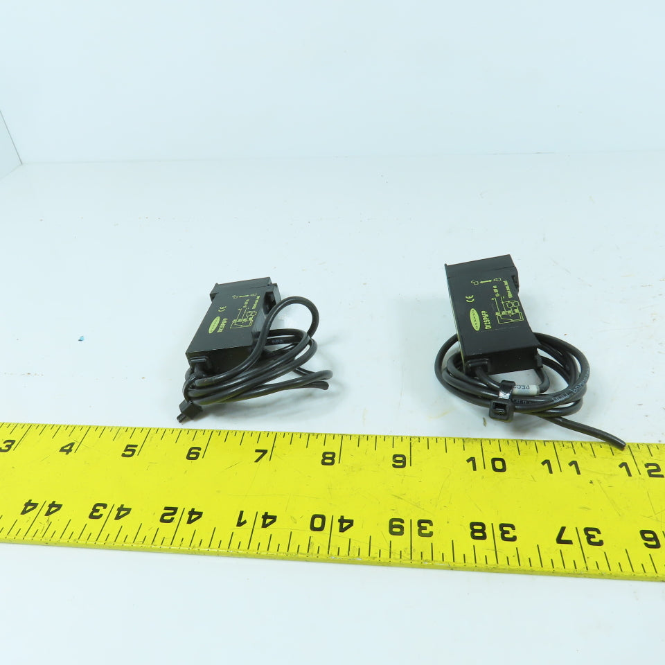 Banner D12SP6FP Fiber Optic Photoelectric Sensor 10-30VDC Lot Of 2