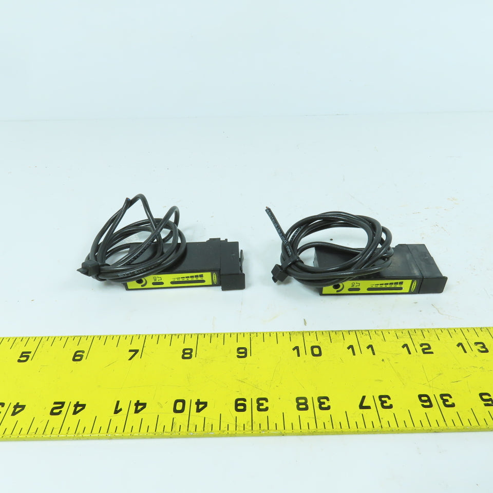 Banner D12SP6FP Fiber Optic Photoelectric Sensor 10-30VDC Lot Of 2