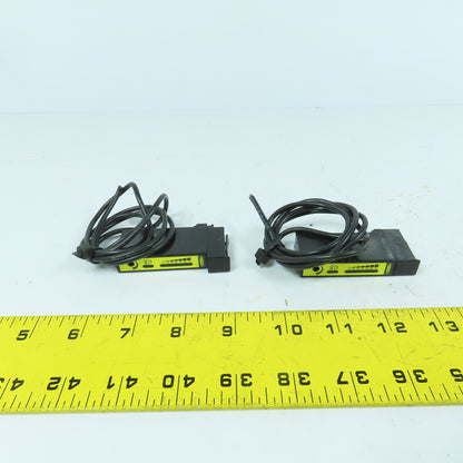 Banner D12SP6FP Fiber Optic Photoelectric Sensor 10-30VDC Lot Of 2