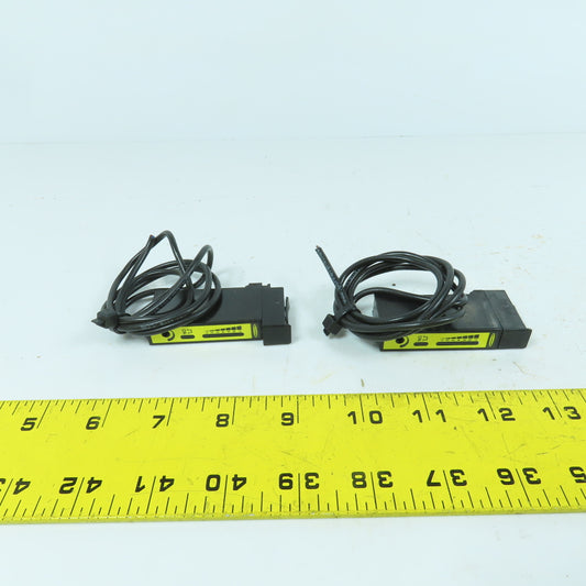 Banner D12SP6FP Fiber Optic Photoelectric Sensor 10-30VDC Lot Of 2