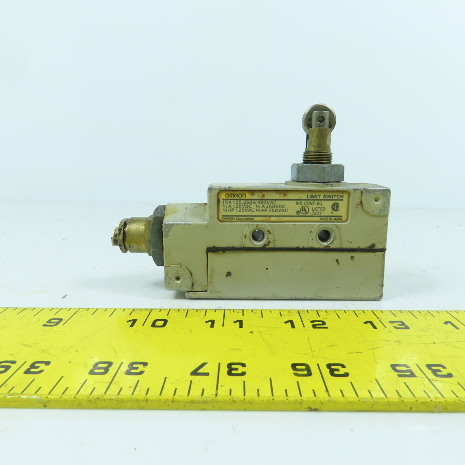 Omron ZE-Q22-2G Roller Plunger Limit Switch 15A 125-250-480VAC 1/4HP
