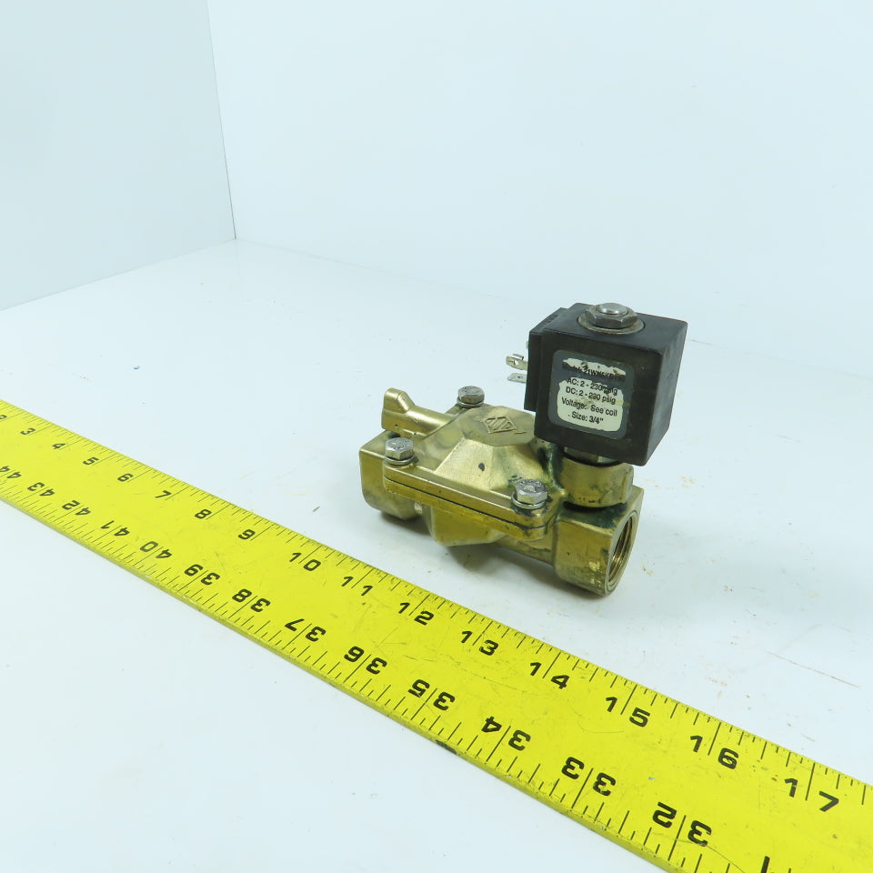 ODE 21WN5KB190 3/4" NPT Brass Solenoid Valve