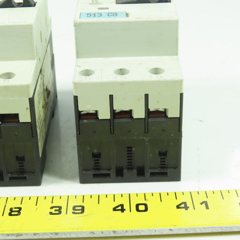 Siemens 3RV1011-0EA10 600V Motor Starter Breaker 3-Pole 0.28-0.4A Lot Of 5