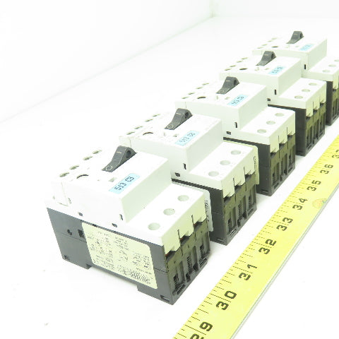 Siemens 3RV1011-0EA10 600V Motor Starter Breaker 3-Pole 0.28-0.4A Lot Of 5