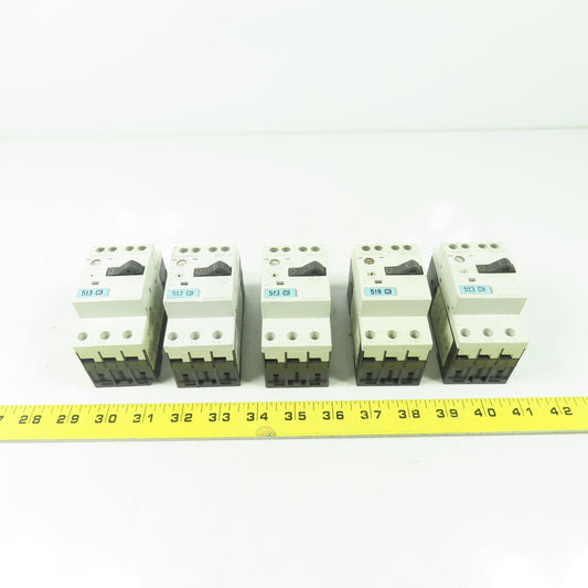 Siemens 3RV1011-0EA10 600V Motor Starter Breaker 3-Pole 0.28-0.4A Lot Of 5