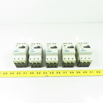 Siemens 3RV1011-0EA10 600V Motor Starter Breaker 3-Pole 0.28-0.4A Lot Of 5