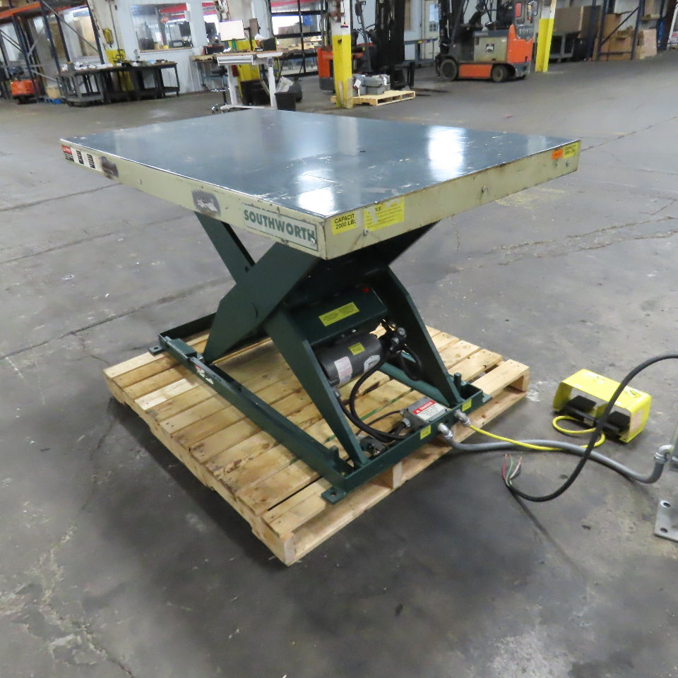 Southworth LS 2-5-36 1 Ton 60" x 34" Hydraulic Lift Table 480V 3Ph 6"-42" Lift