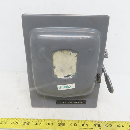 Square D D-91351 Ser A3 30A 240V 3 Pole Non -Fused Safety Switch Disconnect