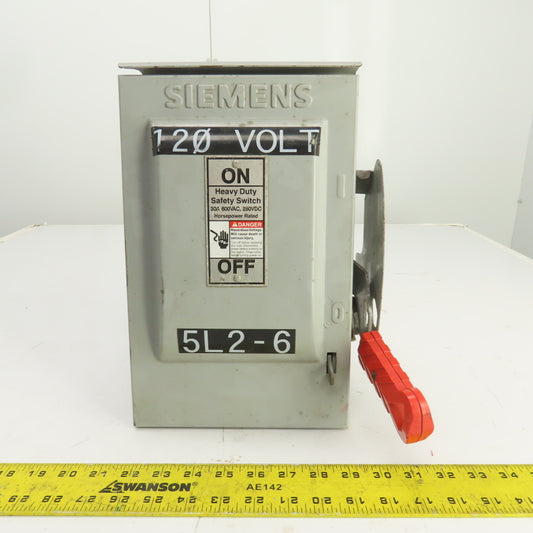 Siemens HNF361R 30A Heavy Duty Non-Fusible Safety Disconnect Switch 600VAC 3R