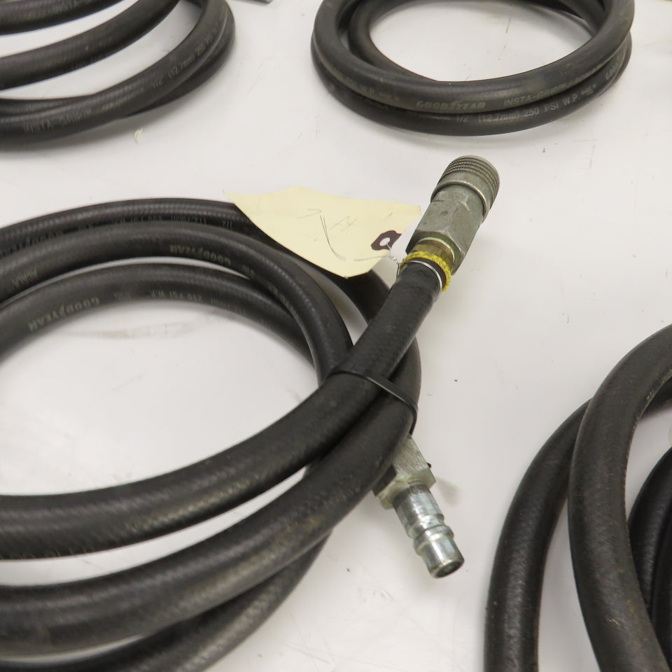 Insta-Grip Ultra-Grip  Hoses 7-12' L x 1/2" 250 PSI W/ Fittings Mixed Lot Of 5