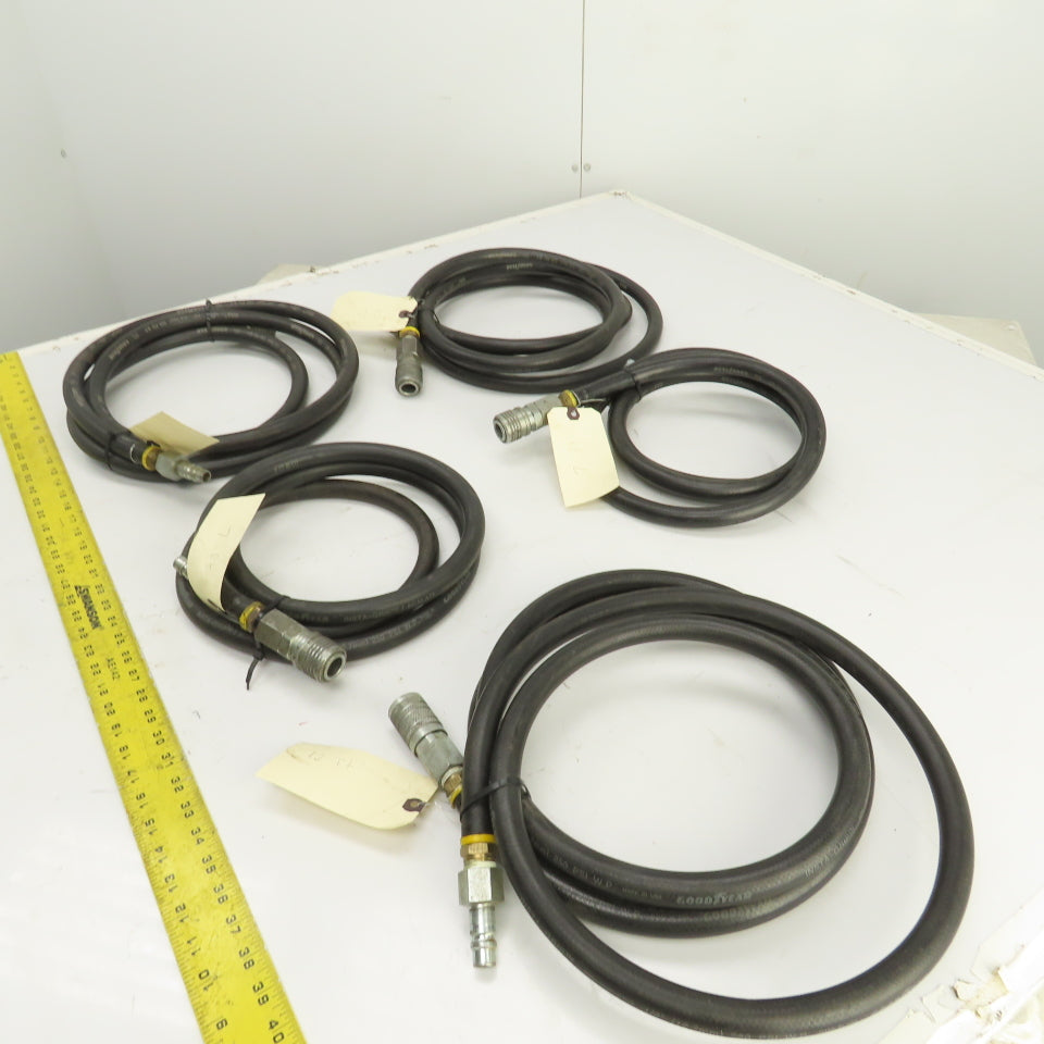 Insta-Grip Ultra-Grip  Hoses 7-12' L x 1/2" 250 PSI W/ Fittings Mixed Lot Of 5