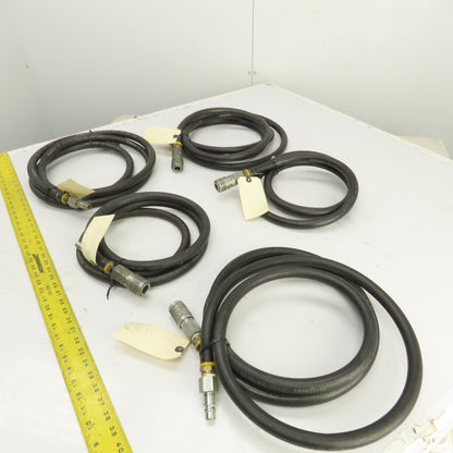 Insta-Grip Ultra-Grip  Hoses 7-12' L x 1/2" 250 PSI W/ Fittings Mixed Lot Of 5