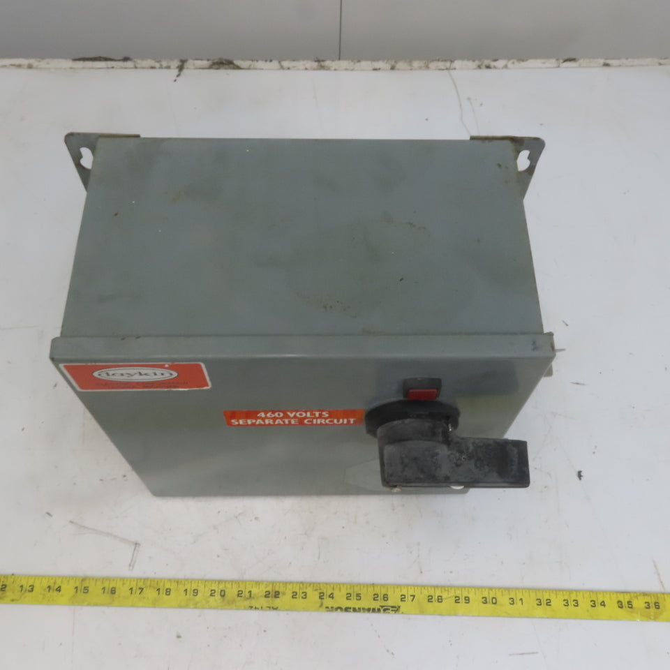 Daykin GPFS-07 Enclosed Transformer Disconnect 500VA 480V Pri 120V Sec 1PH