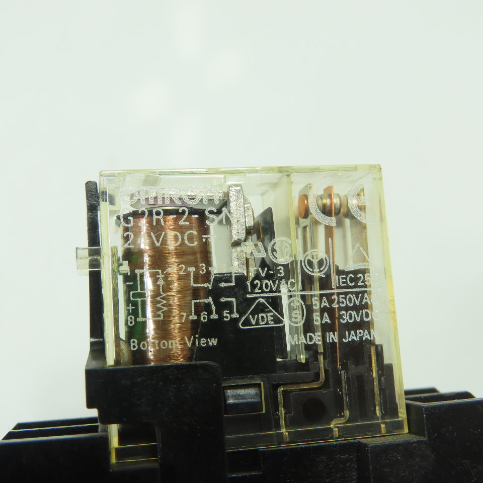 G2R-2-SN 24VDC Relay W/ Socket Base Lot Of 10