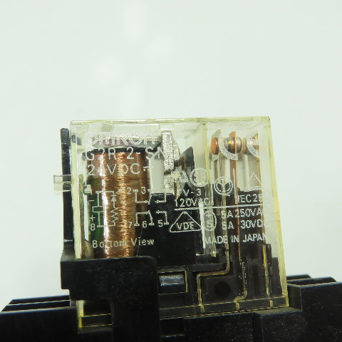 G2R-2-SN 24VDC Relay W/ Socket Base Lot Of 10