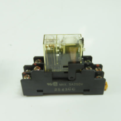 G2R-2-SN 24VDC Relay W/ Socket Base Lot Of 10
