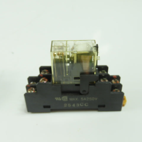 G2R-2-SN 24VDC Relay W/ Socket Base Lot Of 10