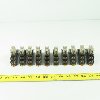 G2R-2-SN 24VDC Relay W/ Socket Base Lot Of 10