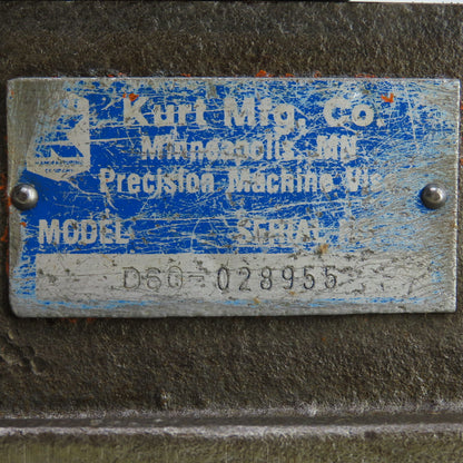 Kurt D60-028955 6" Precision Machining Milling Vise 6" Open