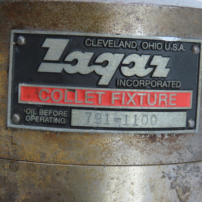Zagar 791-1100 Air Hydraulic Stationary Holding Collet Fixture 707-178 (5c)