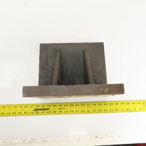 10" x 12" x 8" H Webbed Steel Angle Plate Set Up Fixture 1-1/4" Thick