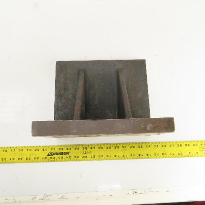 10" x 12" x 8" H Webbed Steel Angle Plate Set Up Fixture 1-1/4" Thick