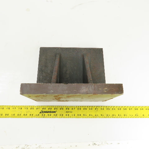 10" x 12" x 8" H Webbed Steel Angle Plate Set Up Fixture 1-1/4" Thick