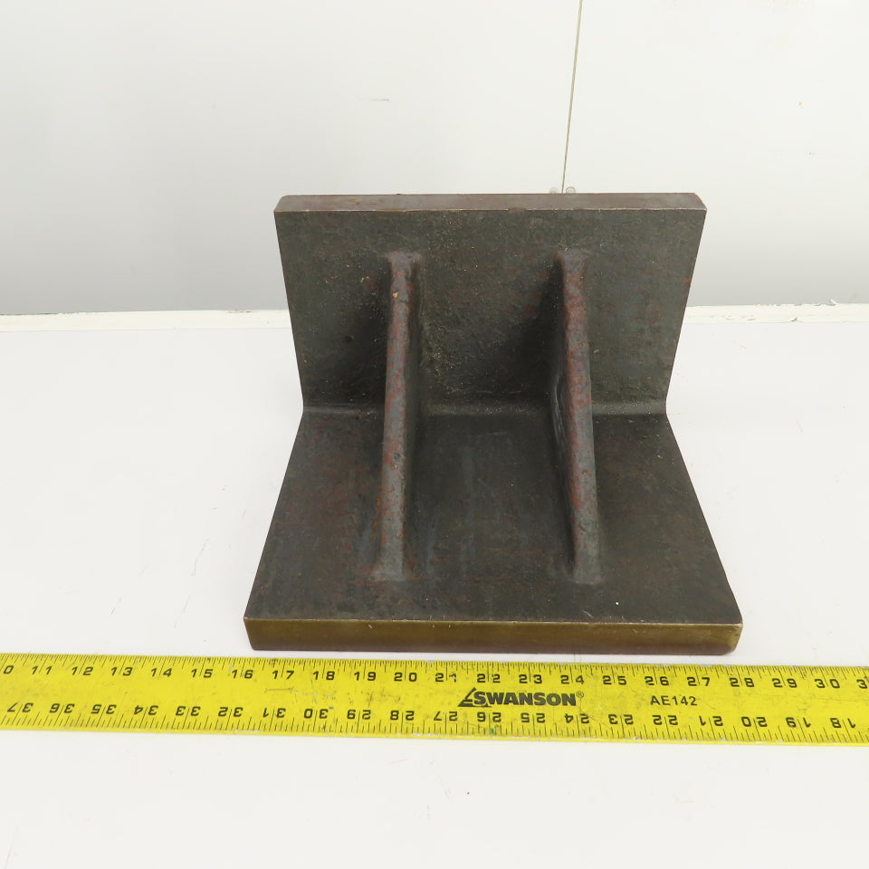 10" x 12" x 8" H Webbed Steel Angle Plate Set Up Fixture 1-1/4" Thick