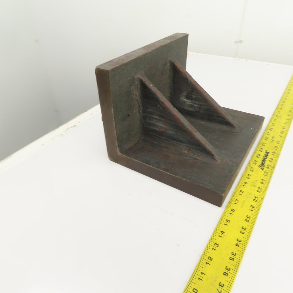 10" x 12" x 8" H Webbed Steel Angle Plate Set Up Fixture 1-1/4" Thick