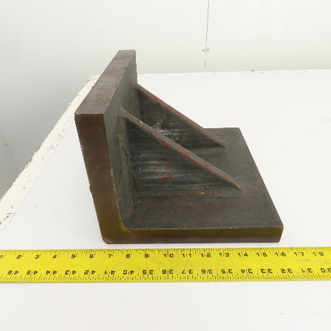 10" x 12" x 8" H Webbed Steel Angle Plate Set Up Fixture 1-1/4" Thick