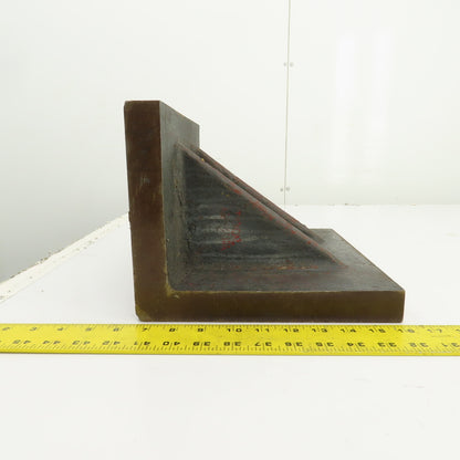 10" x 12" x 8" H Webbed Steel Angle Plate Set Up Fixture 1-1/4" Thick