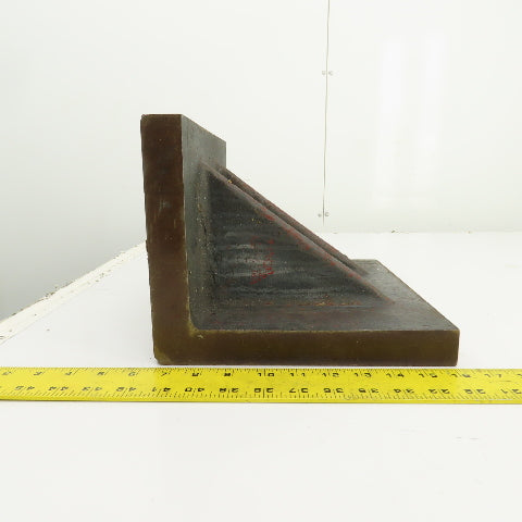 10" x 12" x 8" H Webbed Steel Angle Plate Set Up Fixture 1-1/4" Thick