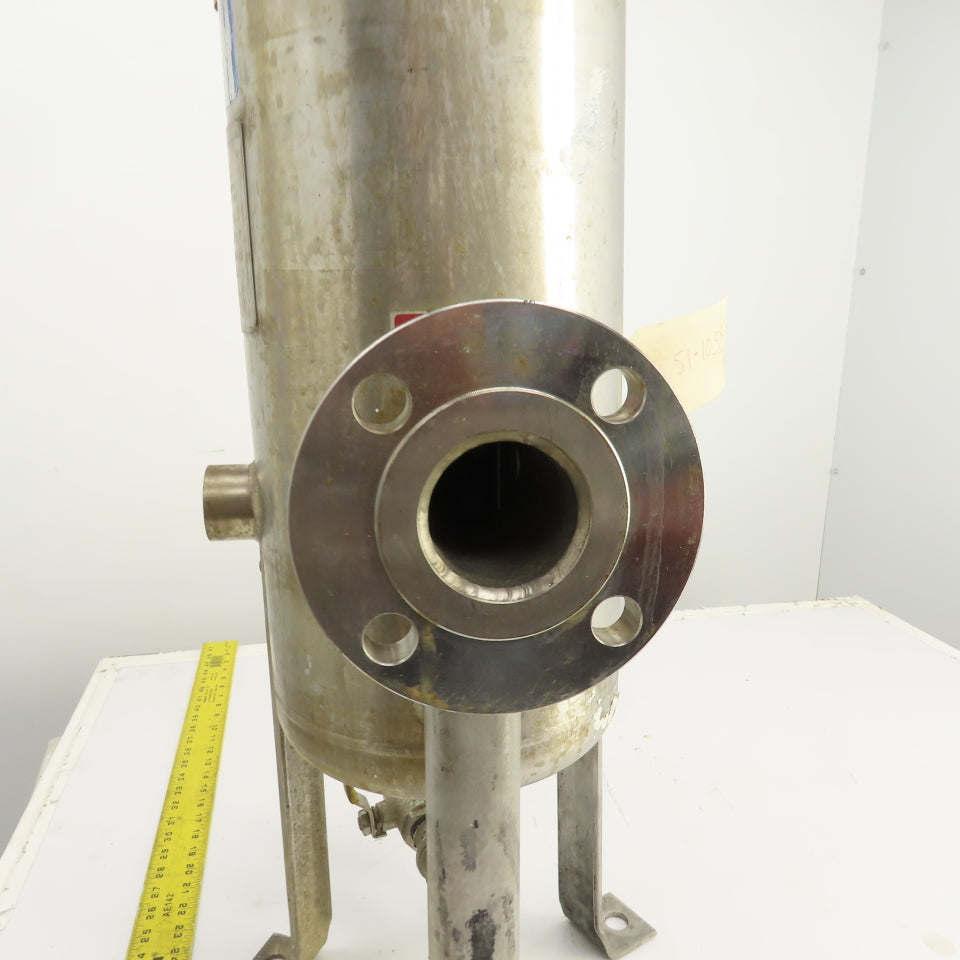 Pall Stainless Steel Cartridge Filter Housing 2.165" Flanged Ports 265PSIG